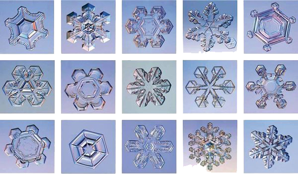 Forma Hexagonal Naturaleza Hexagonos Cristales Nieve Agua Patrones