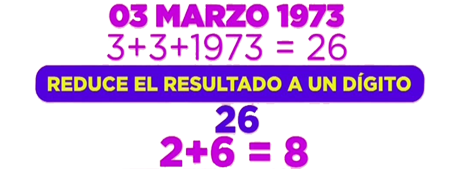 Suma Digitos Fecha Nacimiento Reduccion
