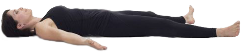 Mujer Relajada Acostada Relajacion Profunda Hipnosis Ropa Negra